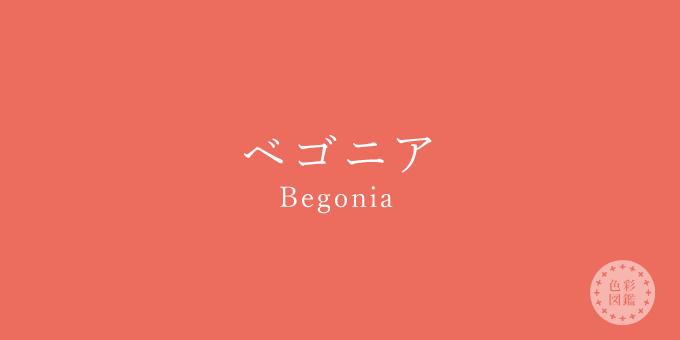 ベゴニア（Begonia）の色見本