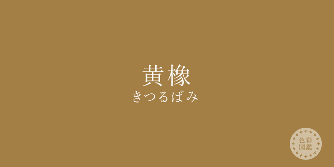 黄橡（きつるばみ）の色見本