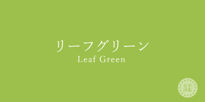 リーフグリーン Leaf Green の色見本 色彩図鑑 日本の色と世界の色 カラーセラピーライフ