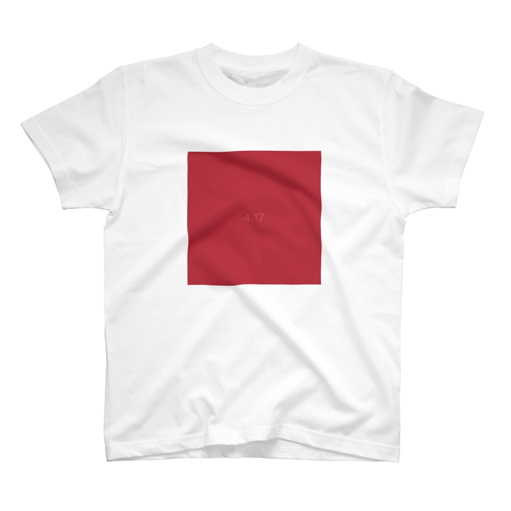 4月17日の誕生色「リボン・レッド」のTシャツ